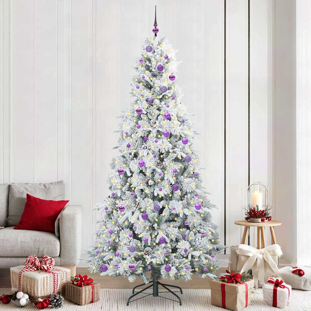Künstlicher klappbarer Weihnachtsbaum Grün 240 cm PE und PVC