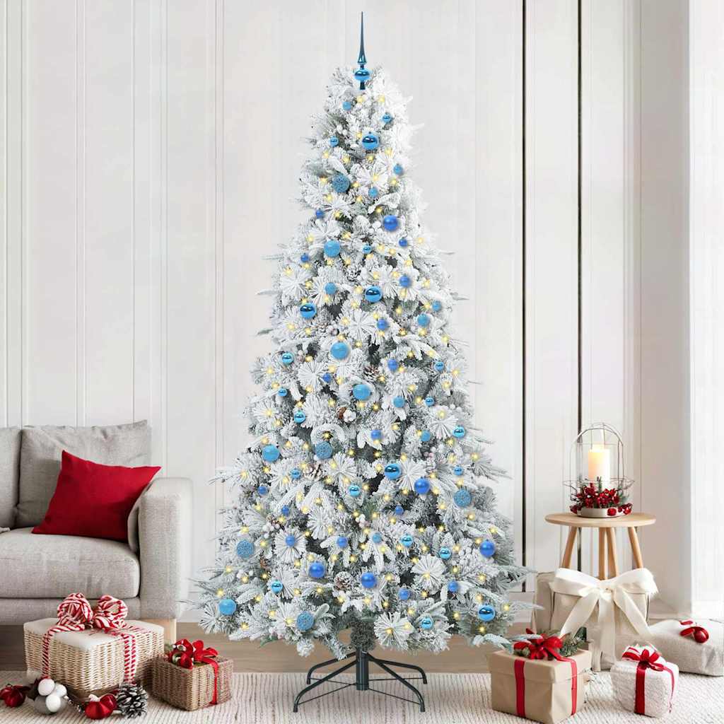 Künstlicher klappbarer Weihnachtsbaum Grün 240 cm PE und PVC