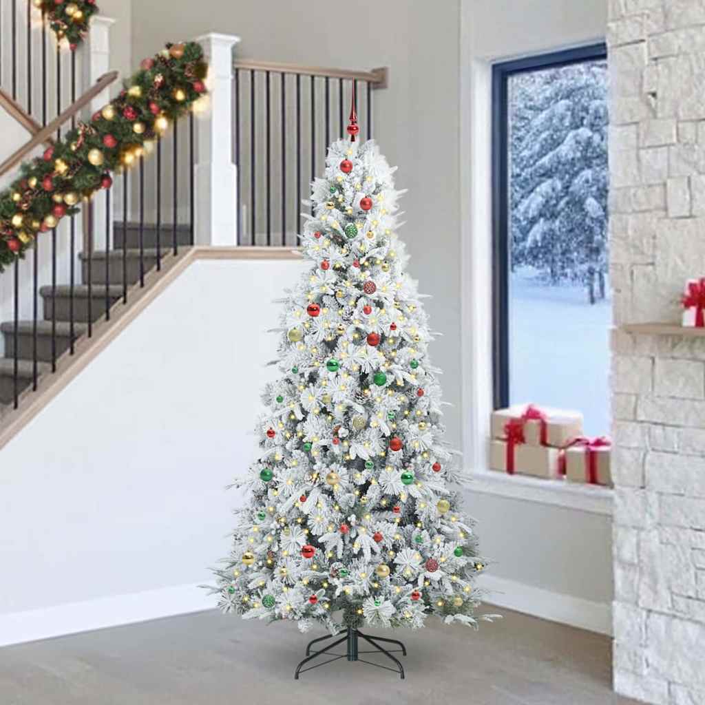 Künstlicher klappbarer Weihnachtsbaum Grün 240 cm PE und PVC