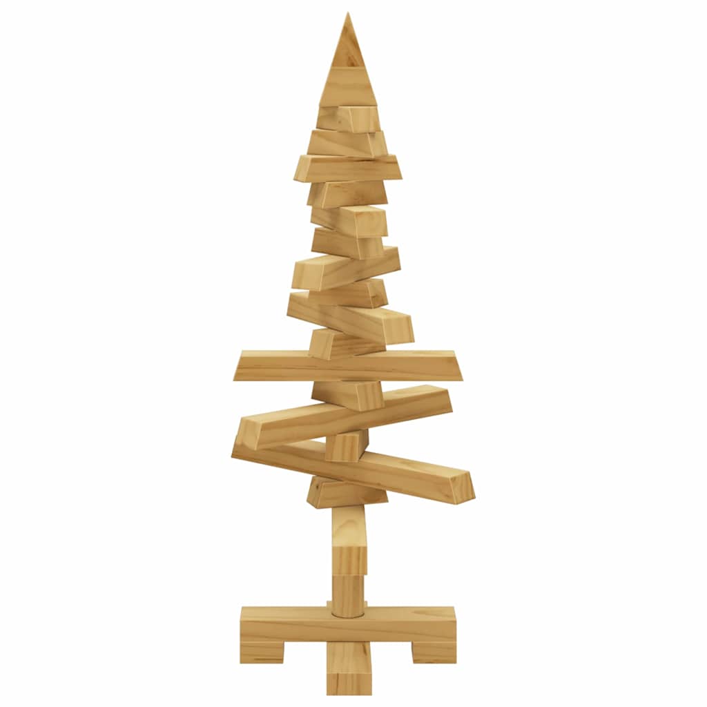 Holz Weihnachtsbaum mit Ständer Braun 60 cm Massivholz Kiefer