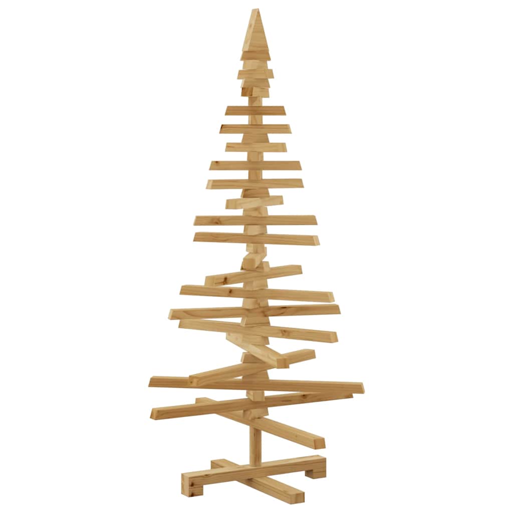 Holz Weihnachtsbaum mit Ständer Braun 120 cm Massivholz Kiefer