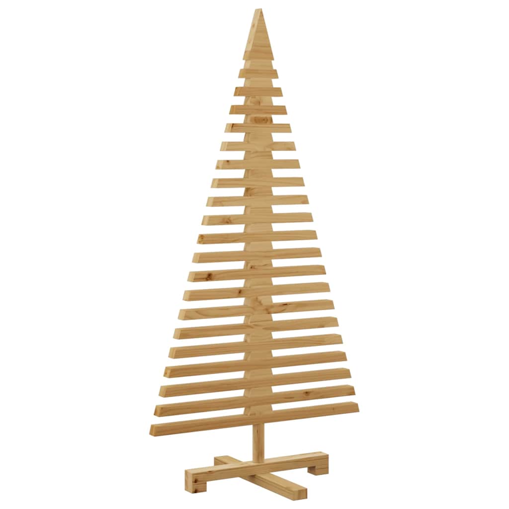 Holz Weihnachtsbaum mit Ständer Braun 120 cm Massivholz Kiefer