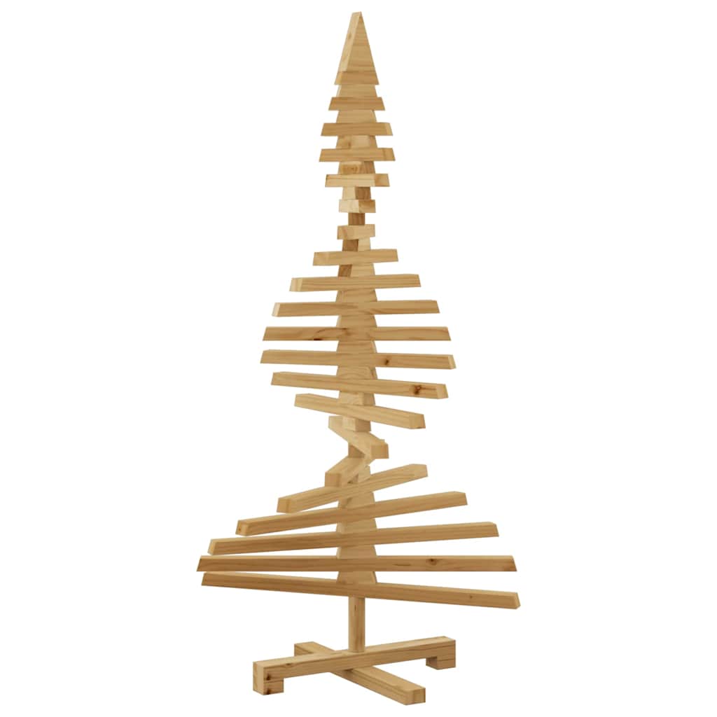 Holz Weihnachtsbaum mit Ständer Braun 120 cm Massivholz Kiefer