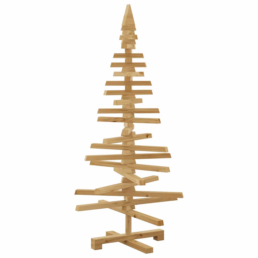 Holz Weihnachtsbaum mit Ständer Braun 120 cm Massivholz Kiefer