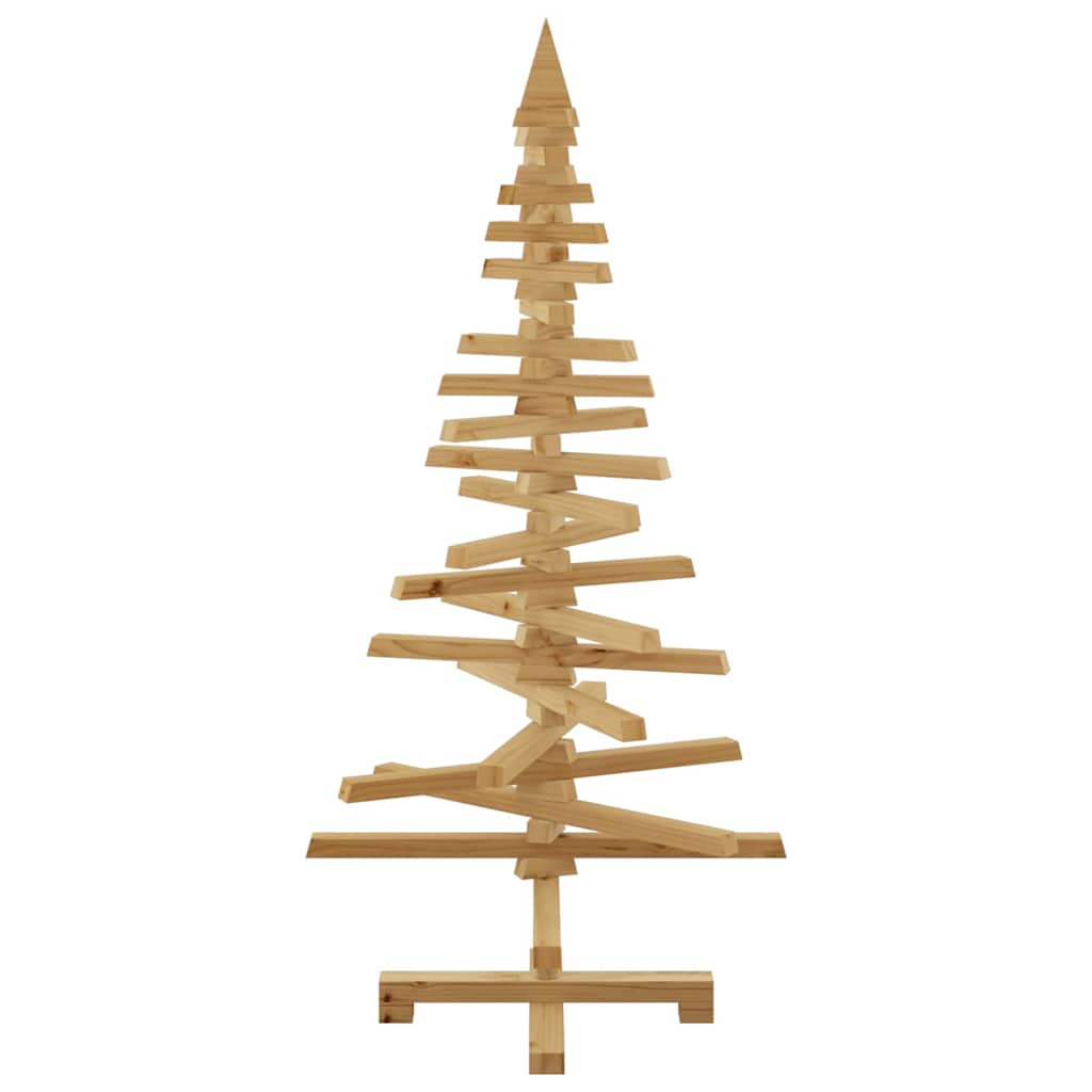 Holz Weihnachtsbaum mit Ständer Braun 120 cm Massivholz Kiefer