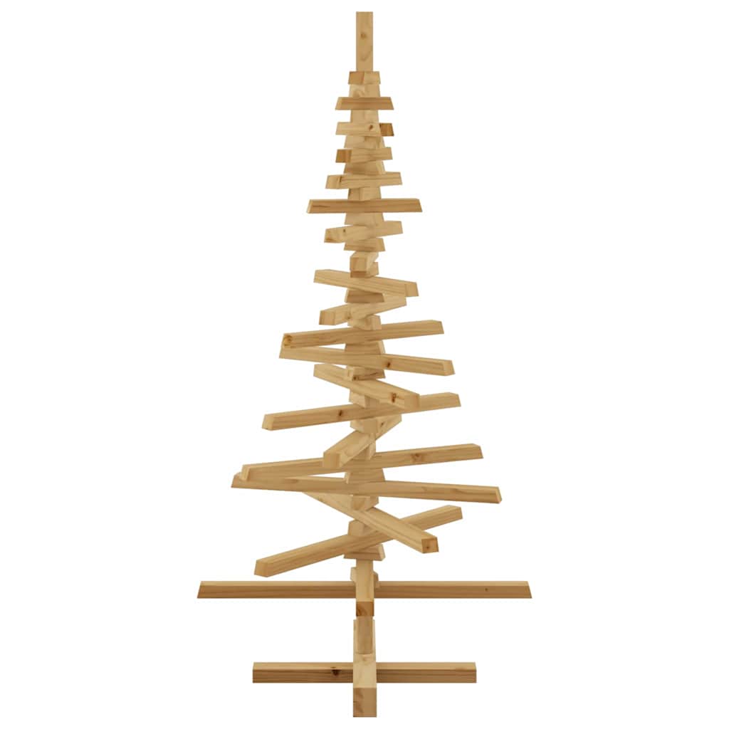 Holz Weihnachtsbaum mit Ständer Braun 120 cm Massivholz Kiefer