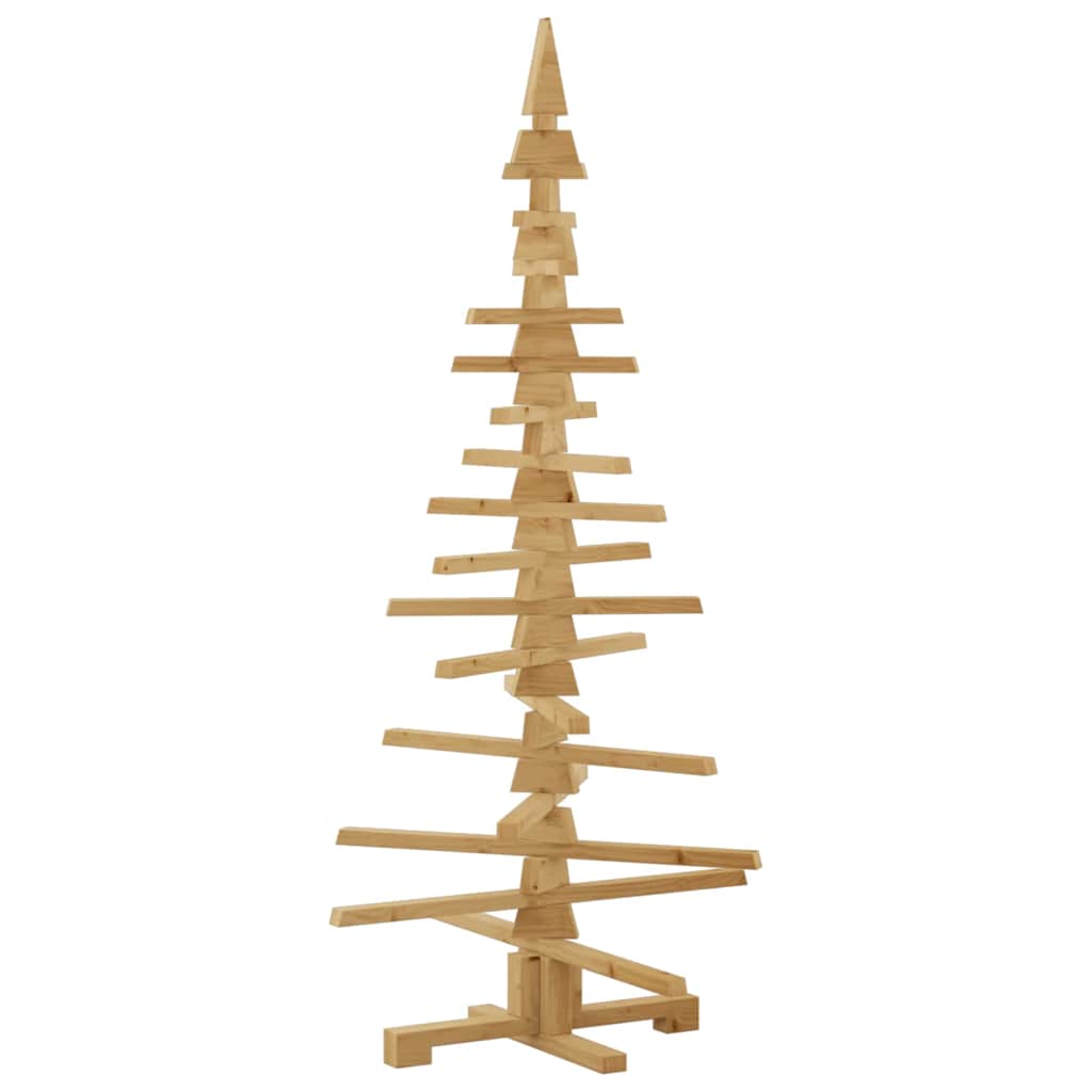 Holz Weihnachtsbaum mit Ständer Braun 150 cm Massivholz Kiefer