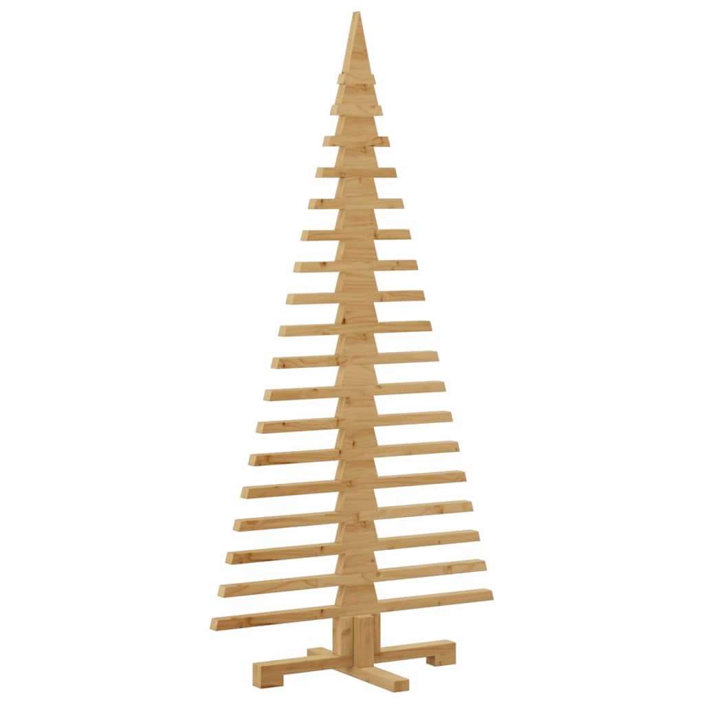 Holz Weihnachtsbaum mit Ständer Braun 150 cm Massivholz Kiefer