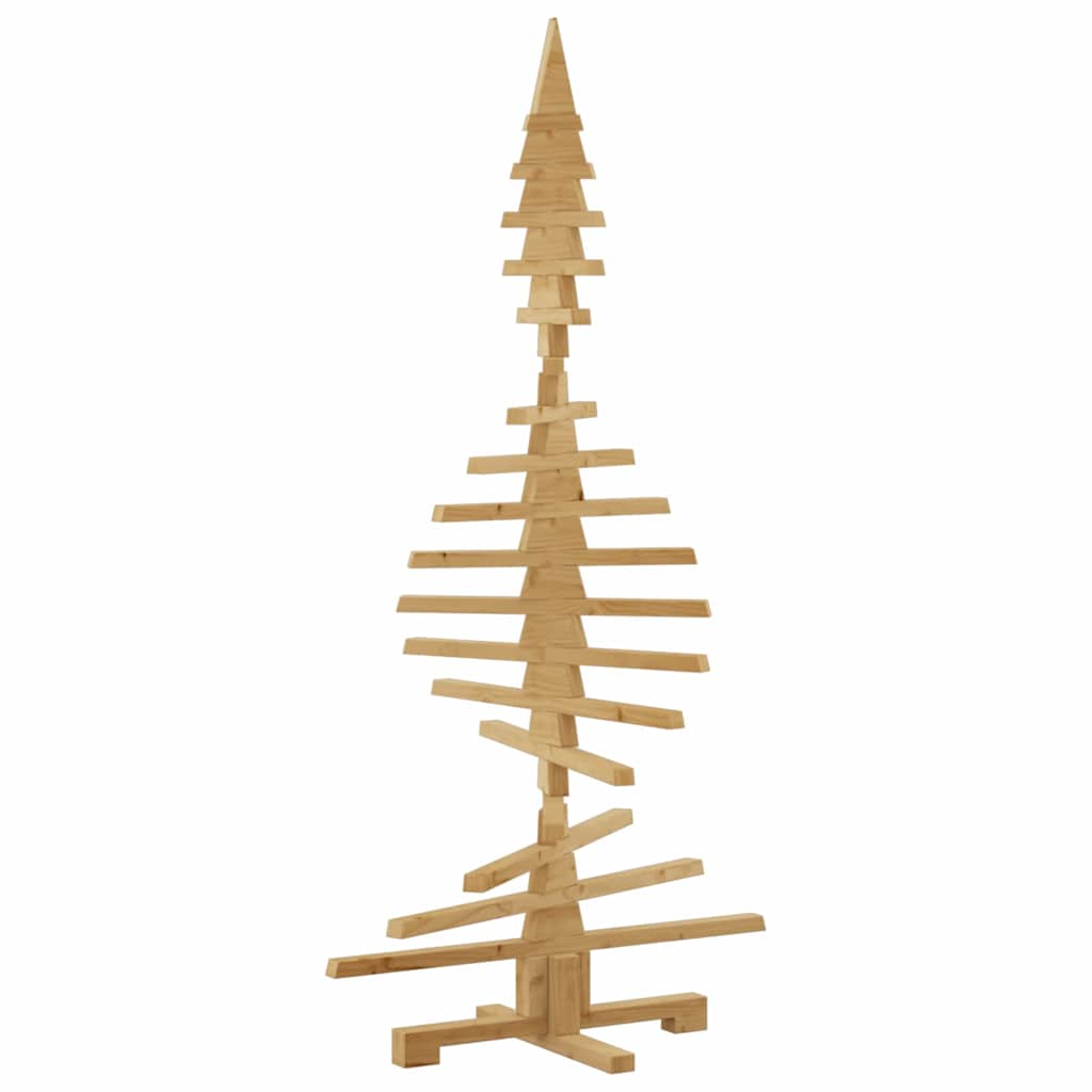 Holz Weihnachtsbaum mit Ständer Braun 150 cm Massivholz Kiefer