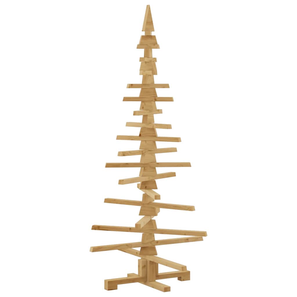 Holz Weihnachtsbaum mit Ständer Braun 150 cm Massivholz Kiefer