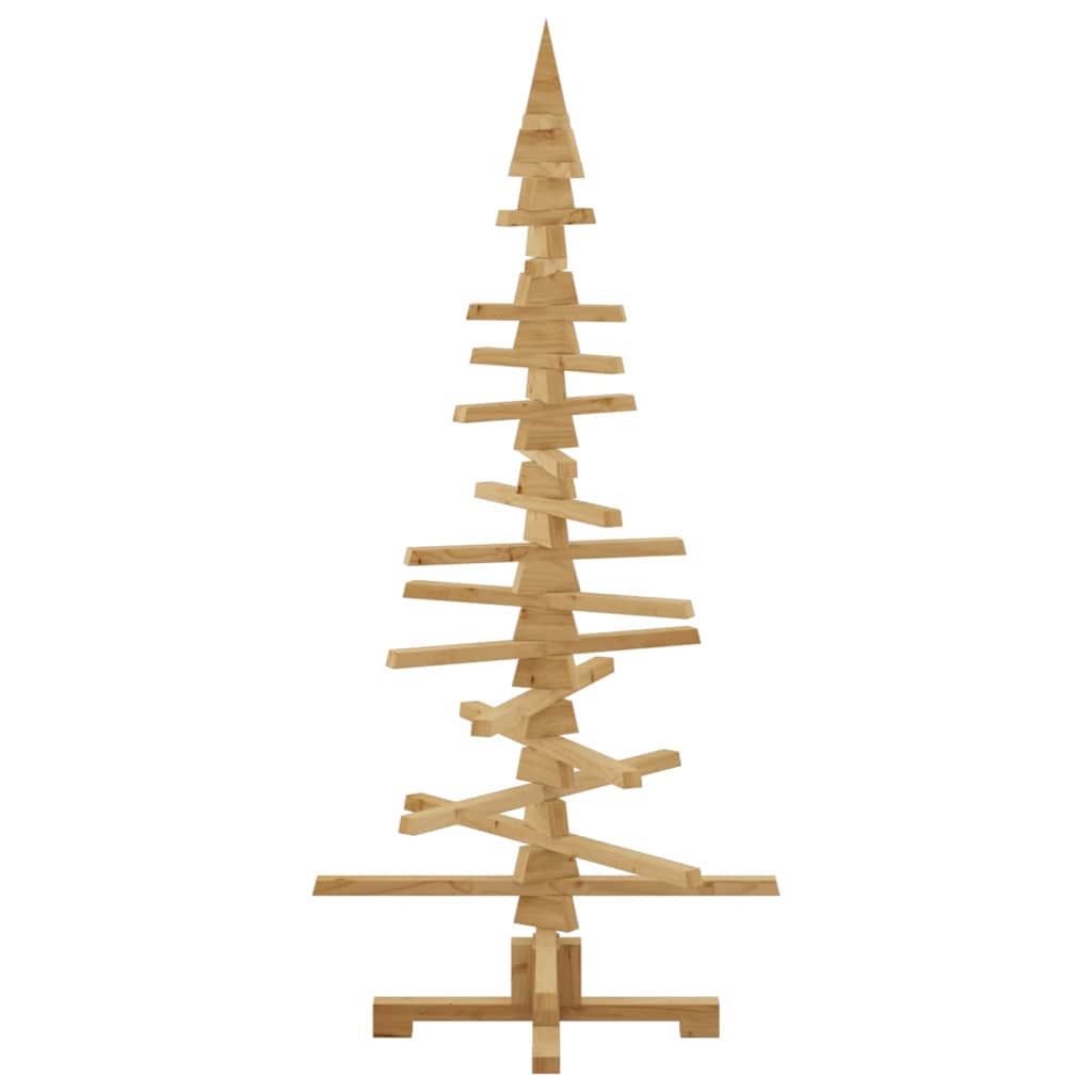Holz Weihnachtsbaum mit Ständer Braun 150 cm Massivholz Kiefer