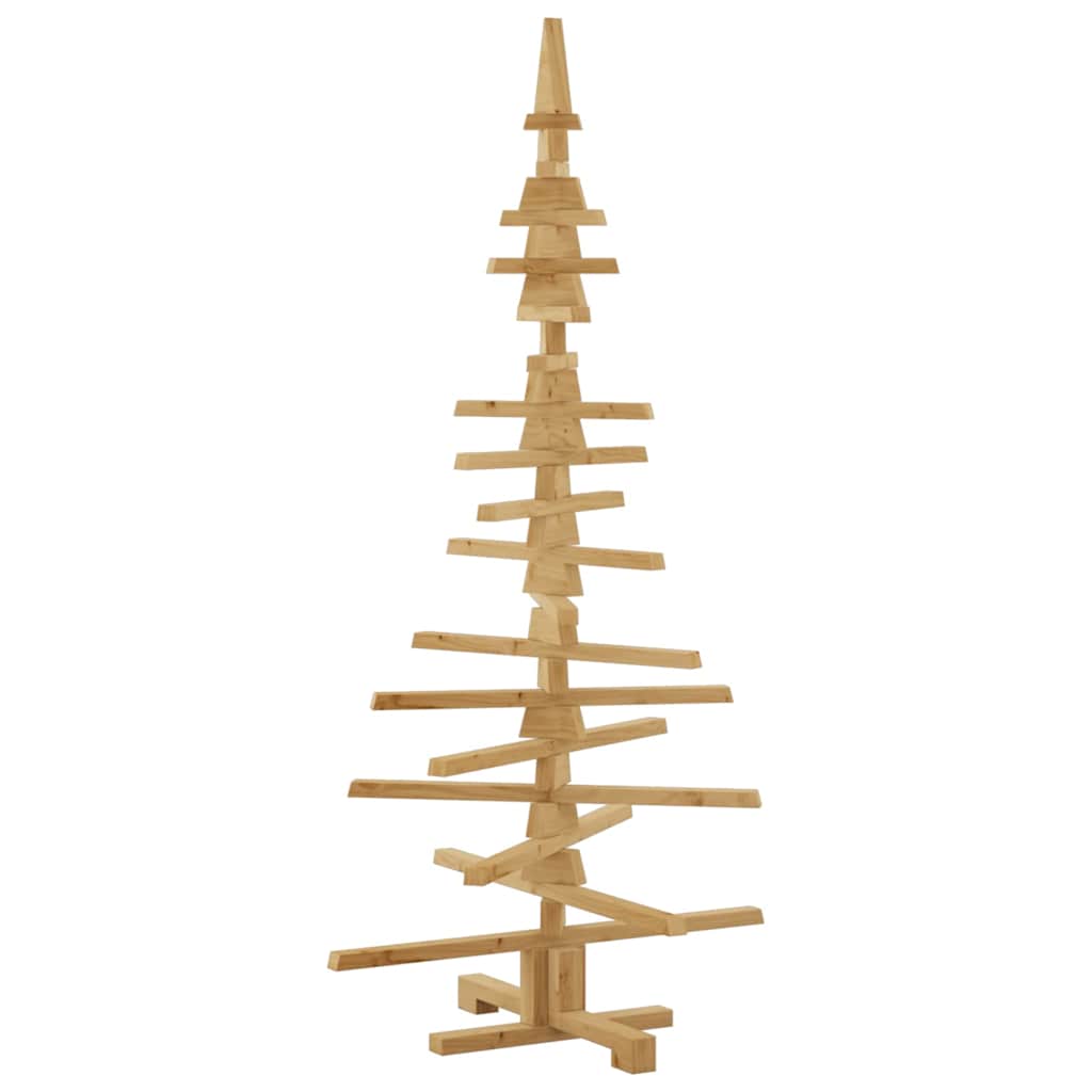 Holz Weihnachtsbaum mit Ständer Braun 150 cm Massivholz Kiefer