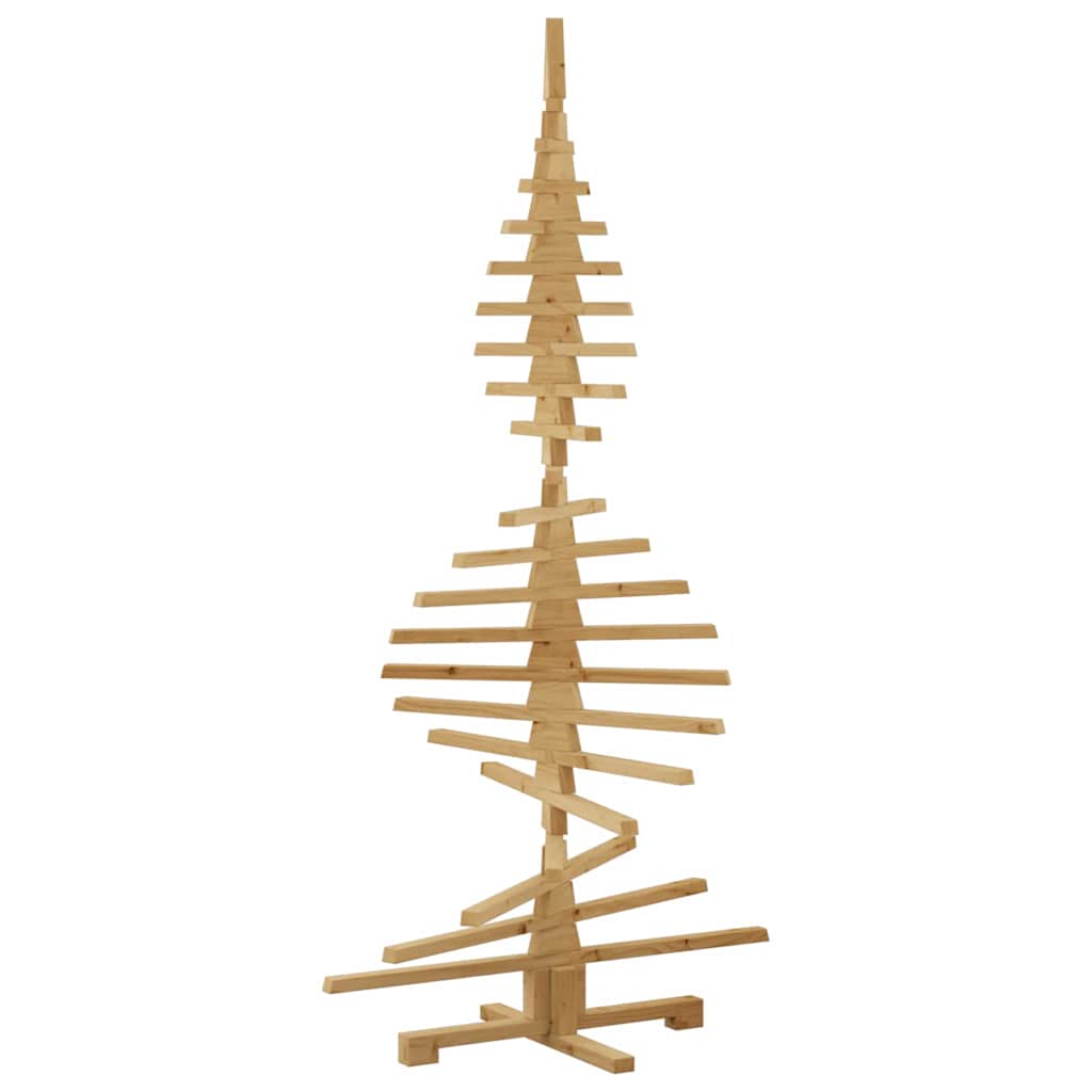 Holz Weihnachtsbaum mit Ständer Braun 180 cm Massivholz Kiefer