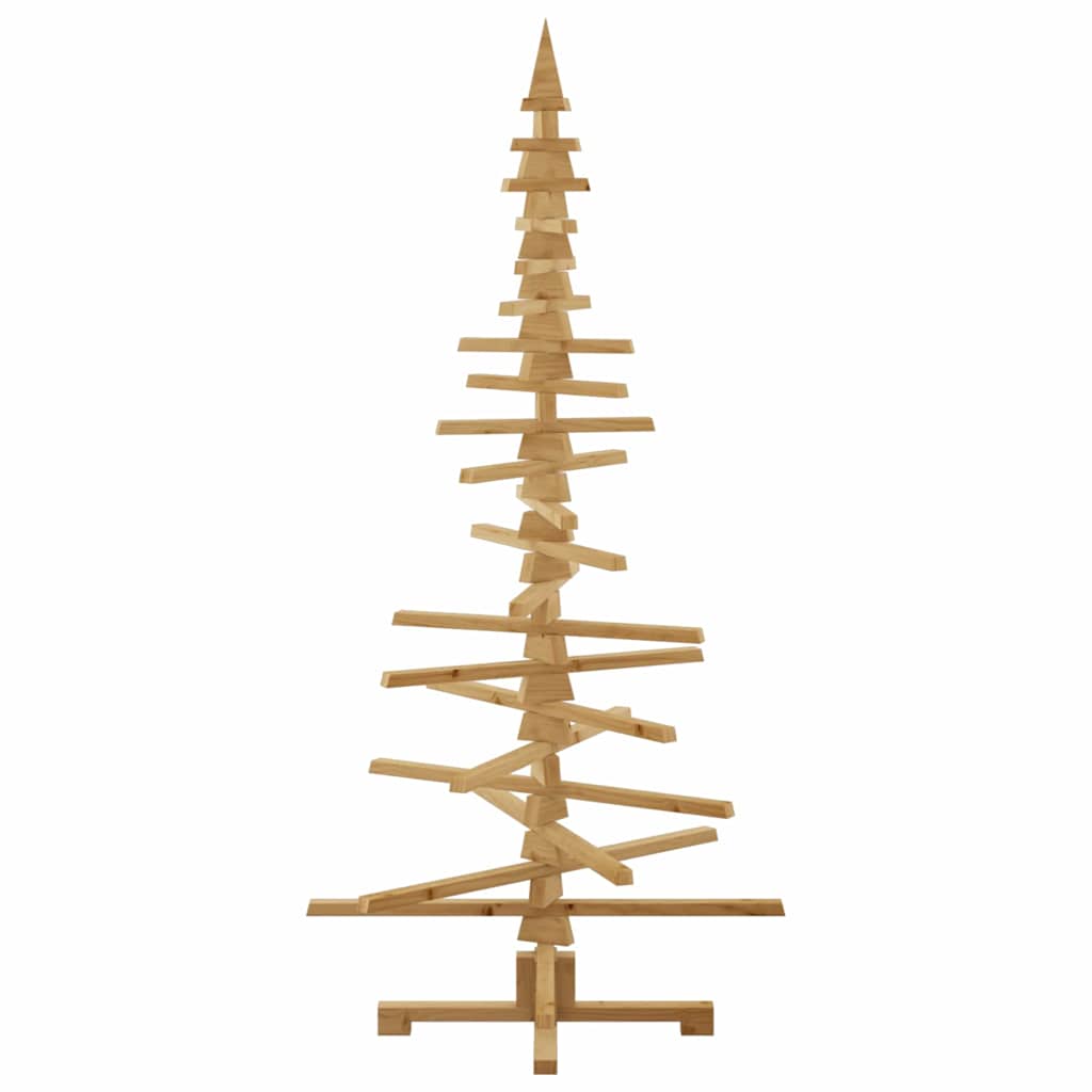 Holz Weihnachtsbaum mit Ständer Braun 180 cm Massivholz Kiefer