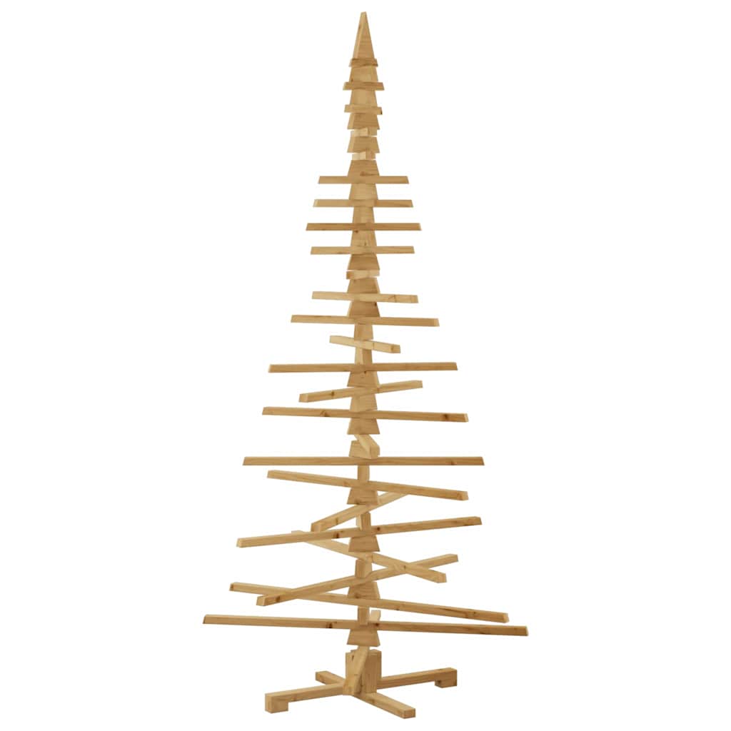 Holz Weihnachtsbaum mit Ständer Braun 210 cm Massivholz Kiefer