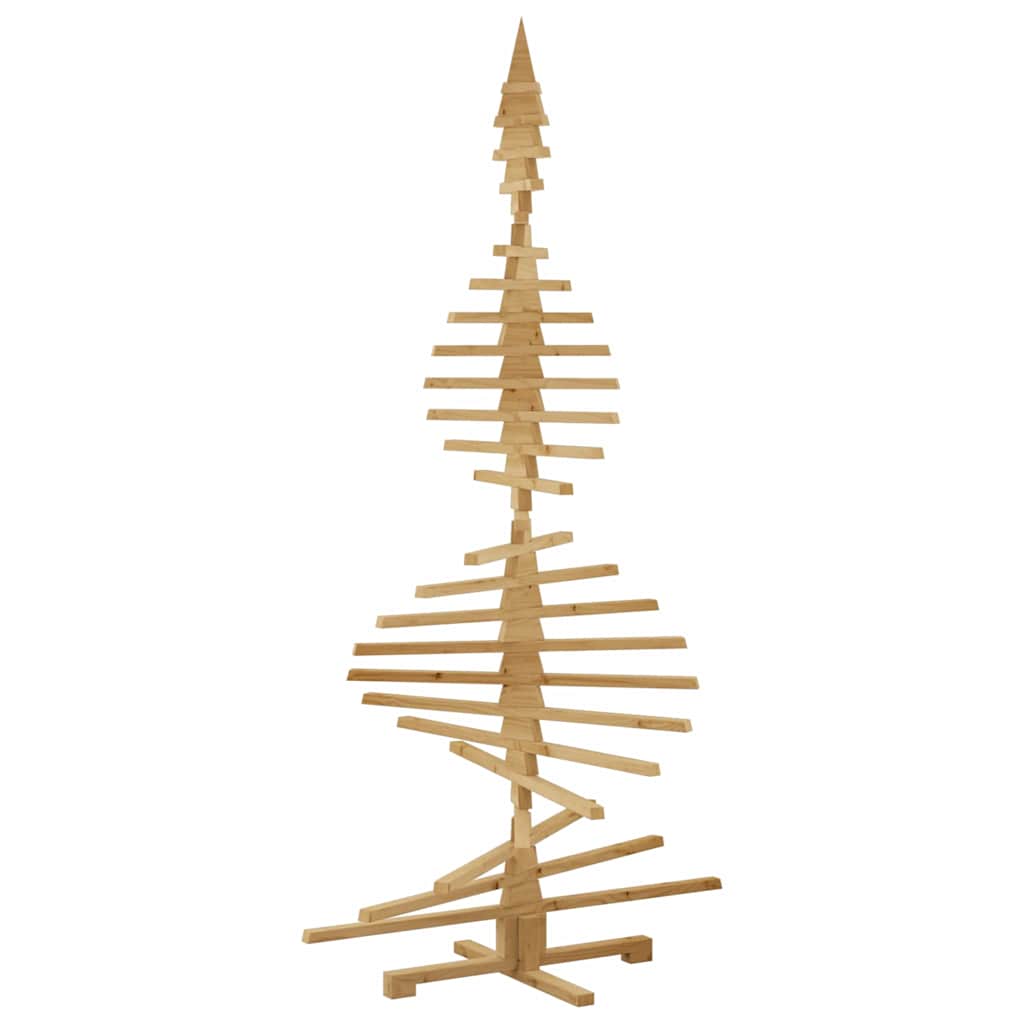Holz Weihnachtsbaum mit Ständer Braun 210 cm Massivholz Kiefer