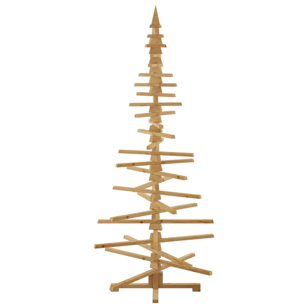 Holz Weihnachtsbaum mit Ständer Braun 210 cm Massivholz Kiefer