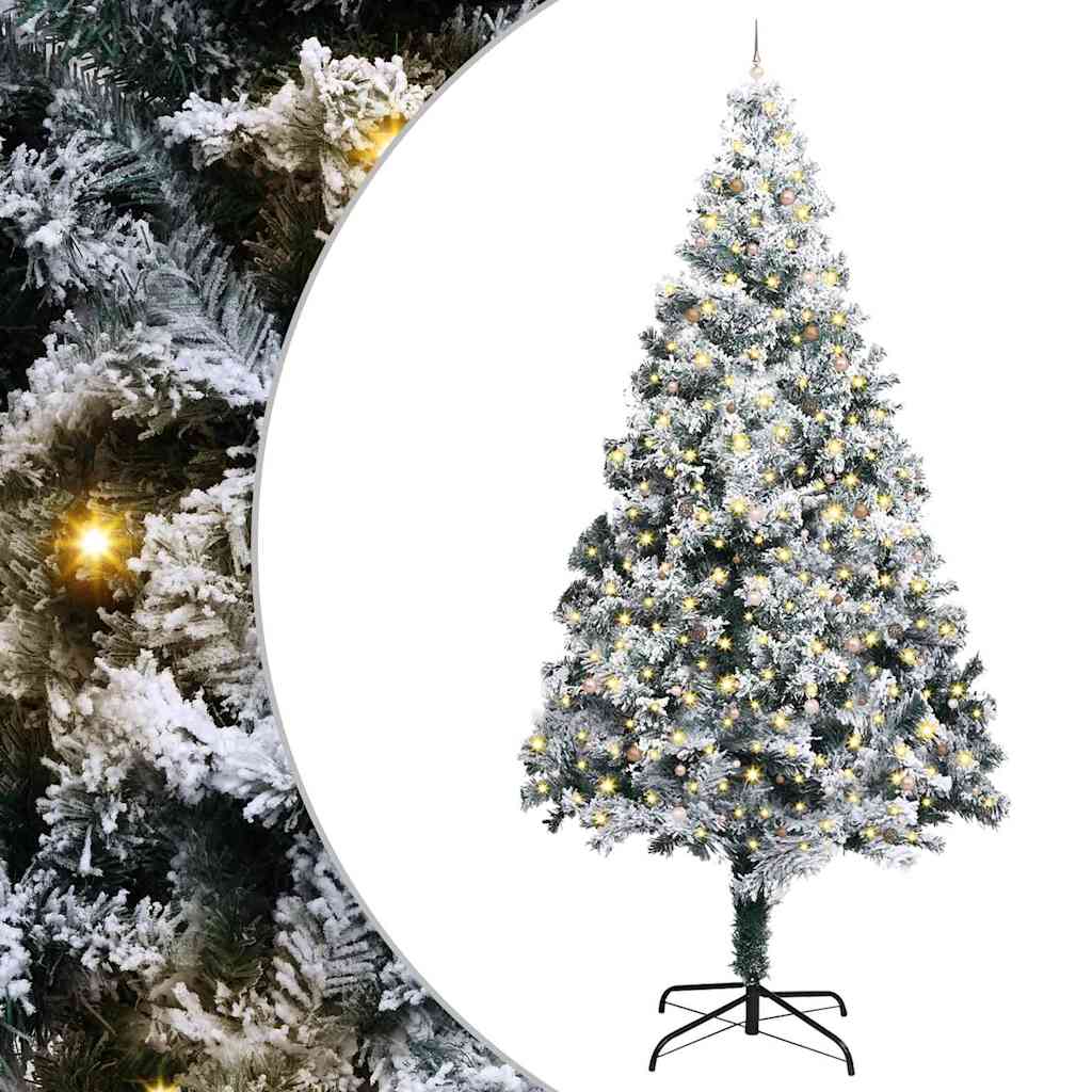 Künstlicher beleuchteter Weihnachtsbaum mit Kugel-Set Grün