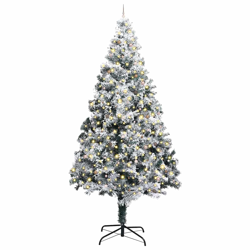 Künstlicher beleuchteter Weihnachtsbaum mit Kugel-Set Grün