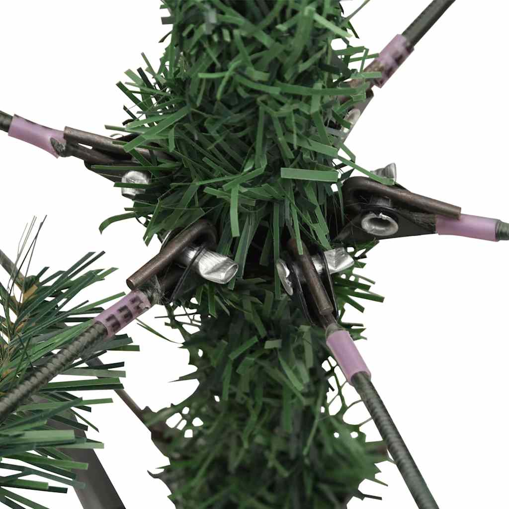 Künstlicher Klapp-Weihnachtsbaum mit Tannenzapfen Grün 240 cm