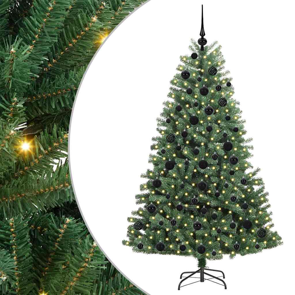 Künstlicher klappbarer Weihnachtsbaum Grün 180 cm