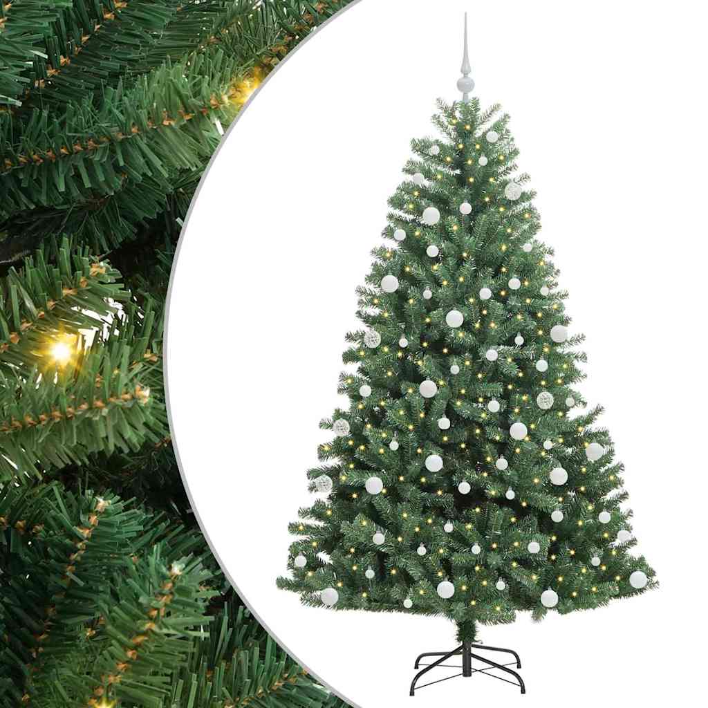 Künstlicher klappbarer Weihnachtsbaum Grün 180 cm