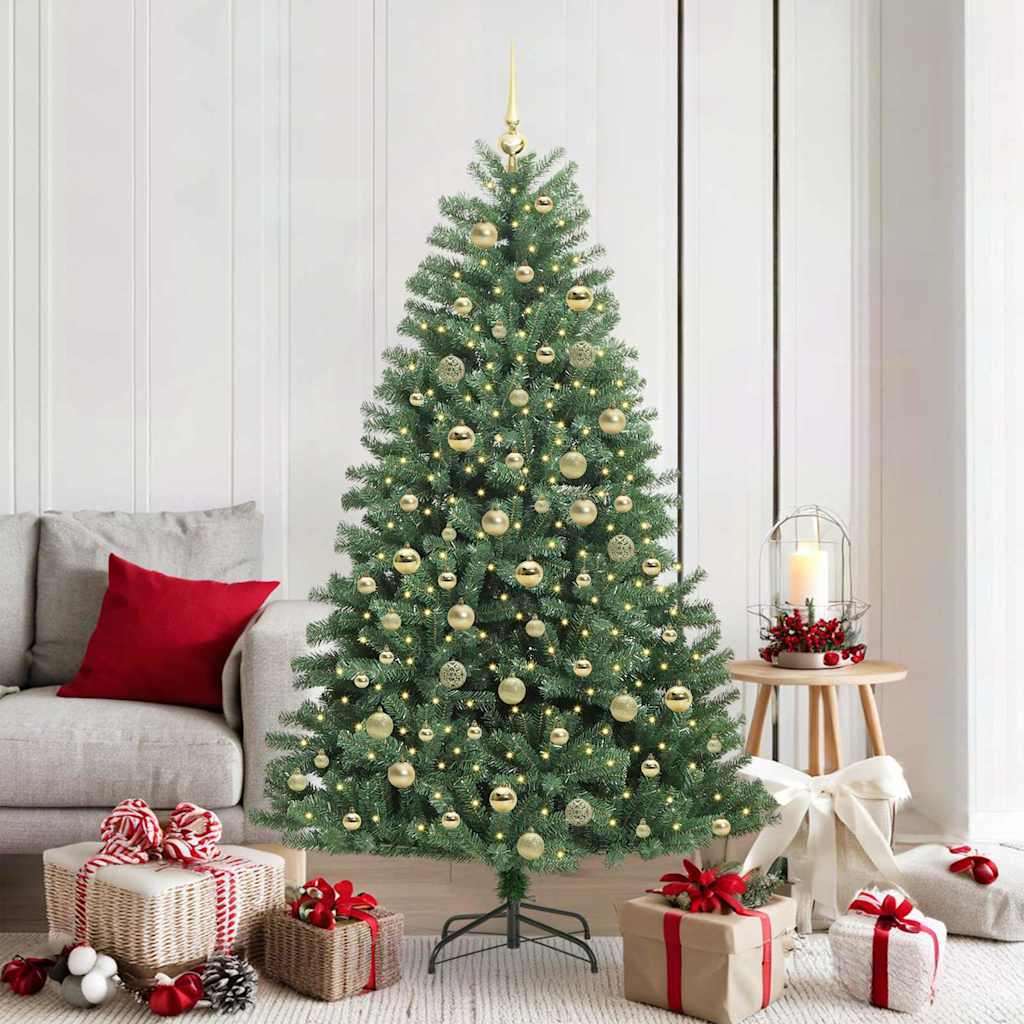Künstlicher klappbarer Weihnachtsbaum Grün 180 cm
