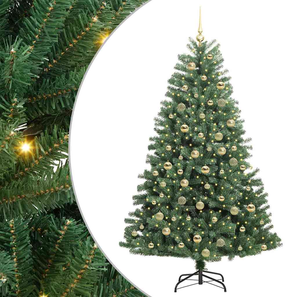 Künstlicher klappbarer Weihnachtsbaum Grün 180 cm