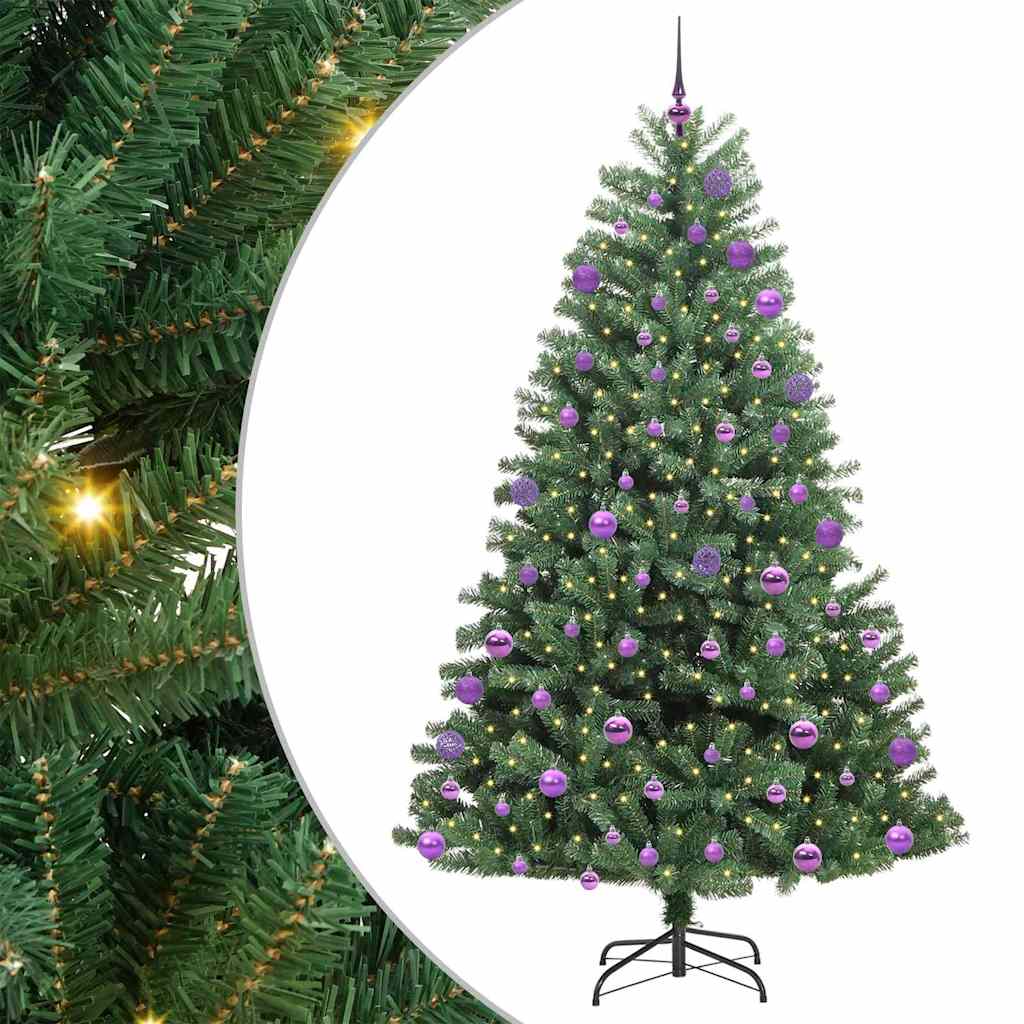 Künstlicher klappbarer Weihnachtsbaum Grün 180 cm
