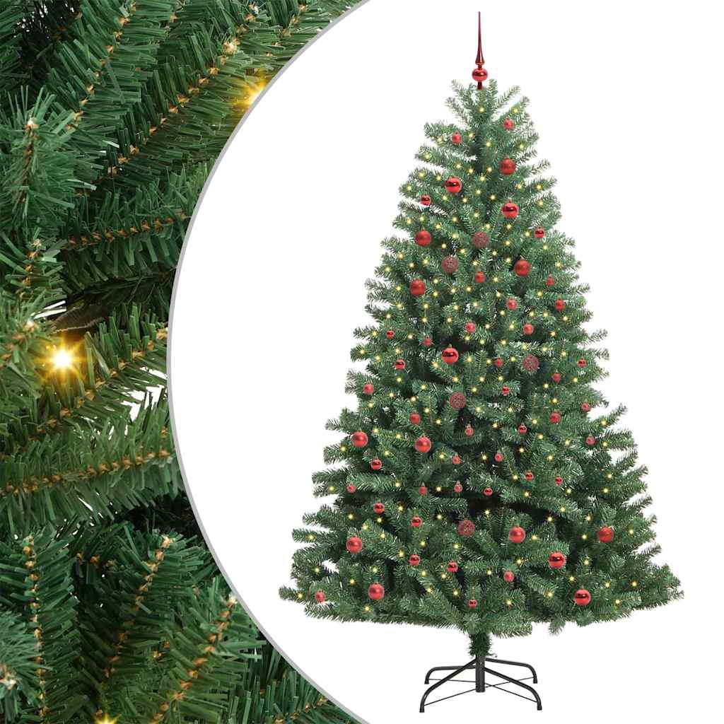 Künstlicher klappbarer Weihnachtsbaum Grün 210 cm