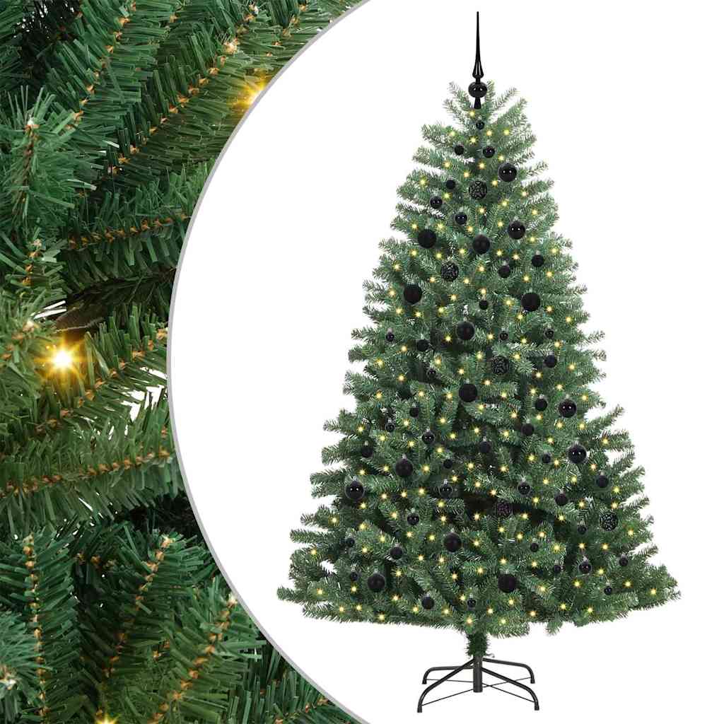 Künstlicher klappbarer Weihnachtsbaum Grün 210 cm