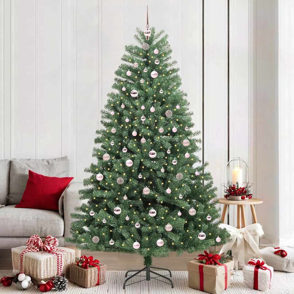Künstlicher klappbarer Weihnachtsbaum Grün 210 cm
