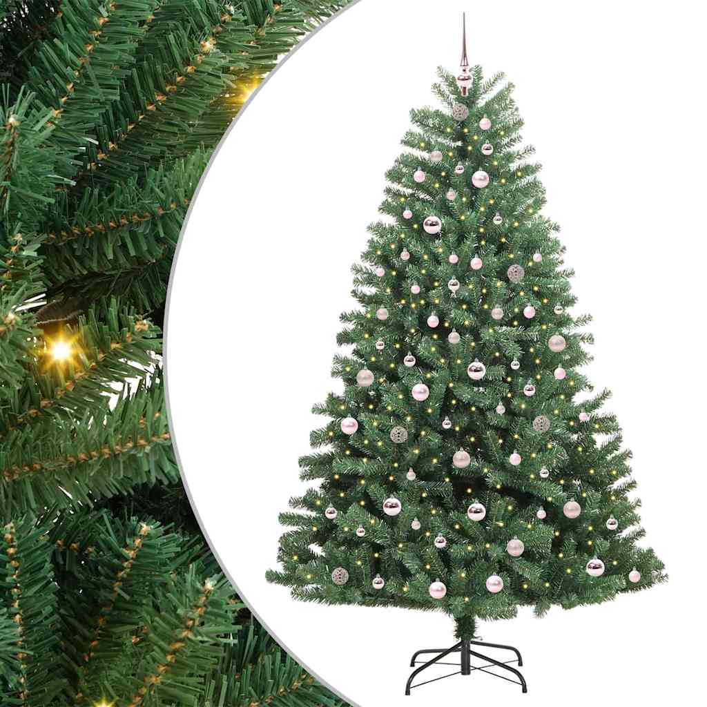 Künstlicher klappbarer Weihnachtsbaum Grün 210 cm