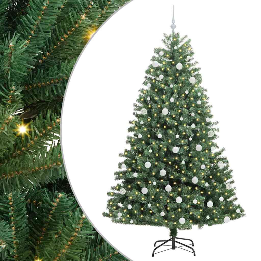 Künstlicher klappbarer Weihnachtsbaum Grün 210 cm