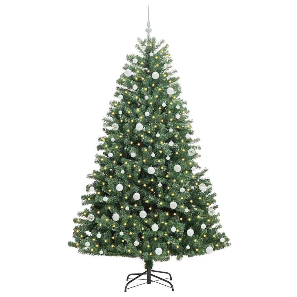 Künstlicher klappbarer Weihnachtsbaum Grün 210 cm