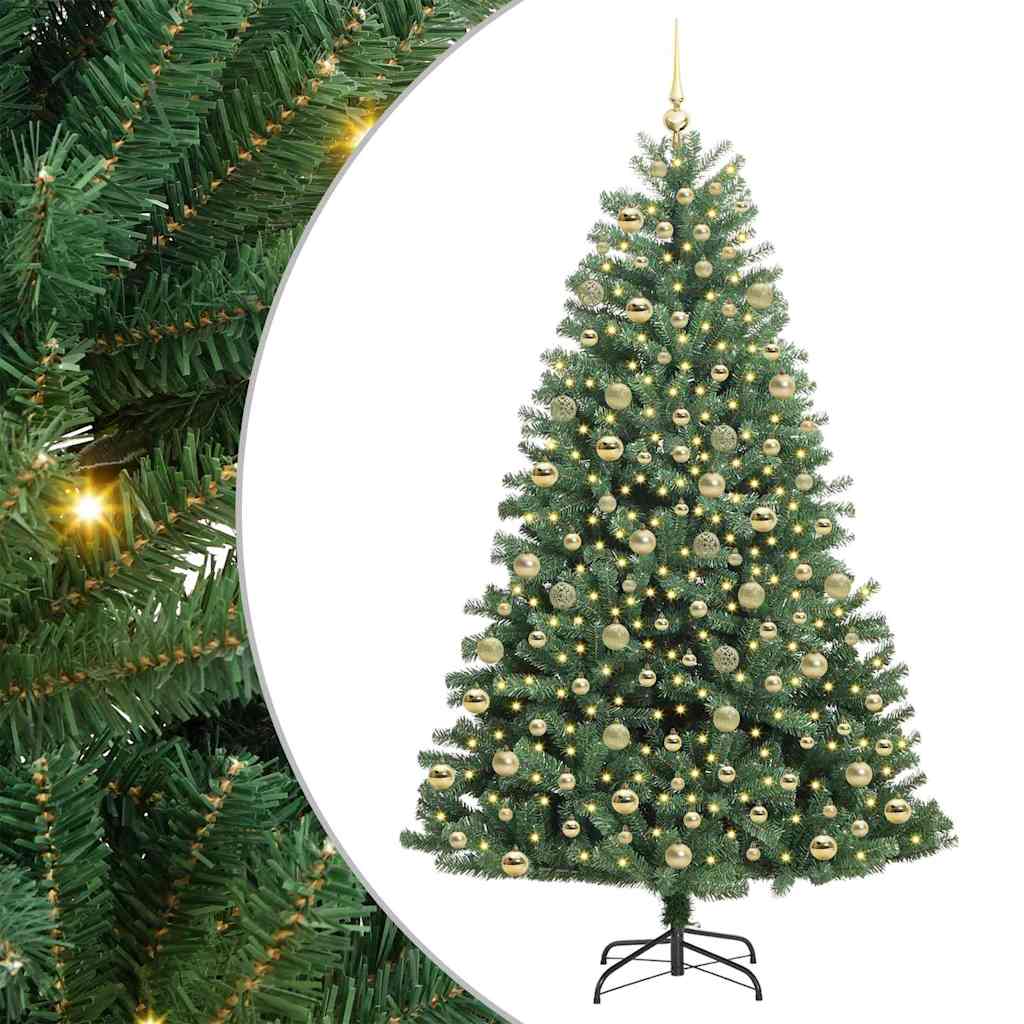 Künstlicher klappbarer Weihnachtsbaum Grün 210 cm