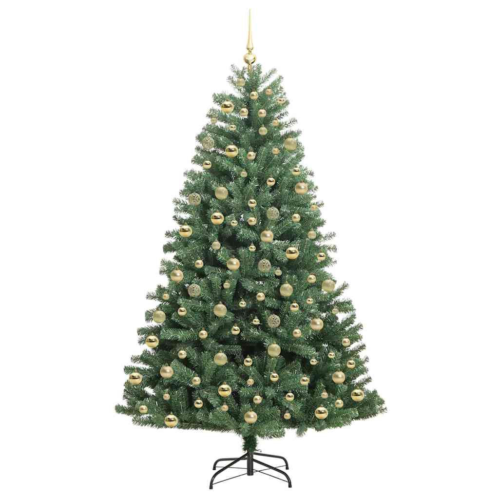 Künstlicher klappbarer Weihnachtsbaum Grün 210 cm