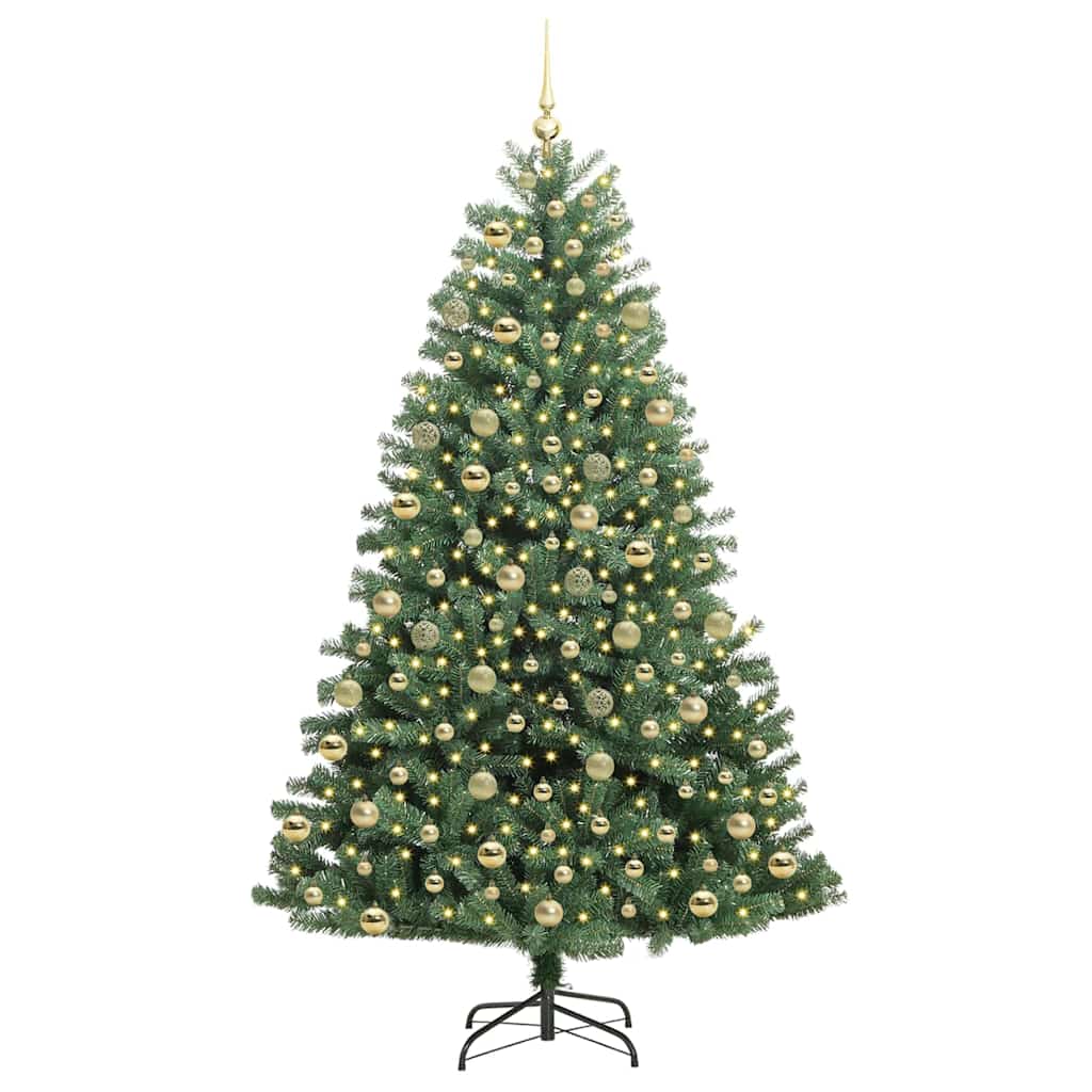Künstlicher klappbarer Weihnachtsbaum Grün 210 cm