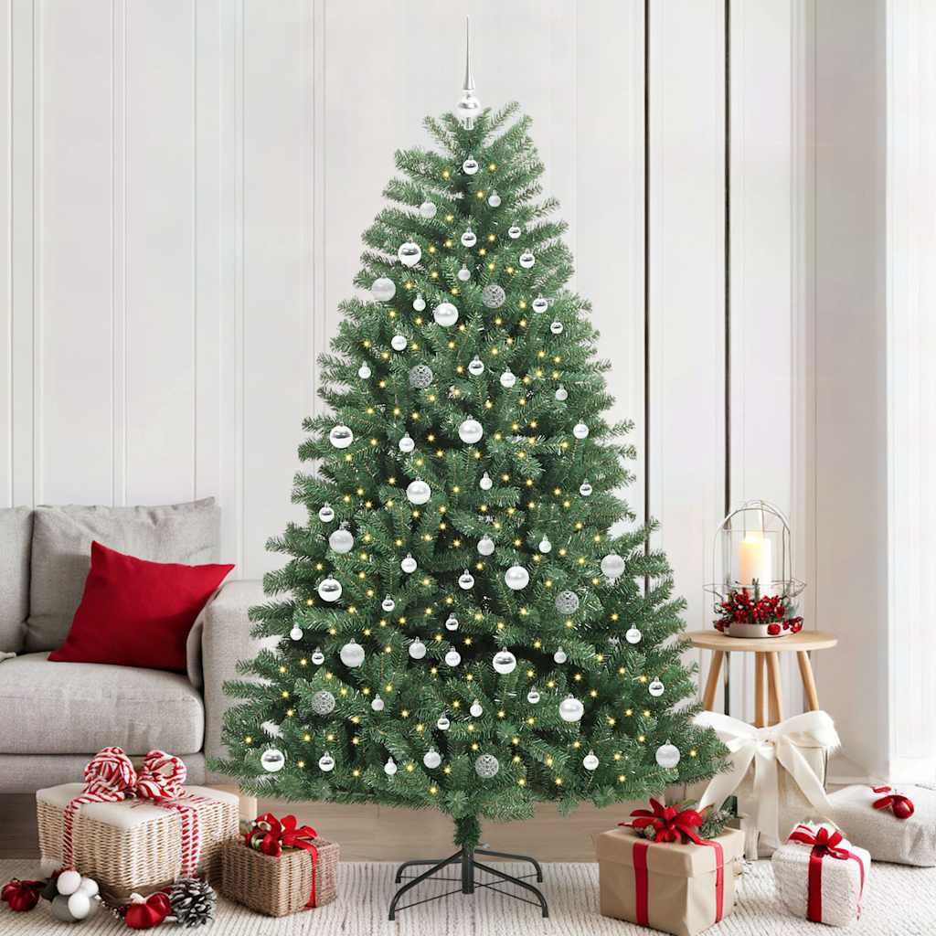 Künstlicher klappbarer Weihnachtsbaum Grün 210 cm