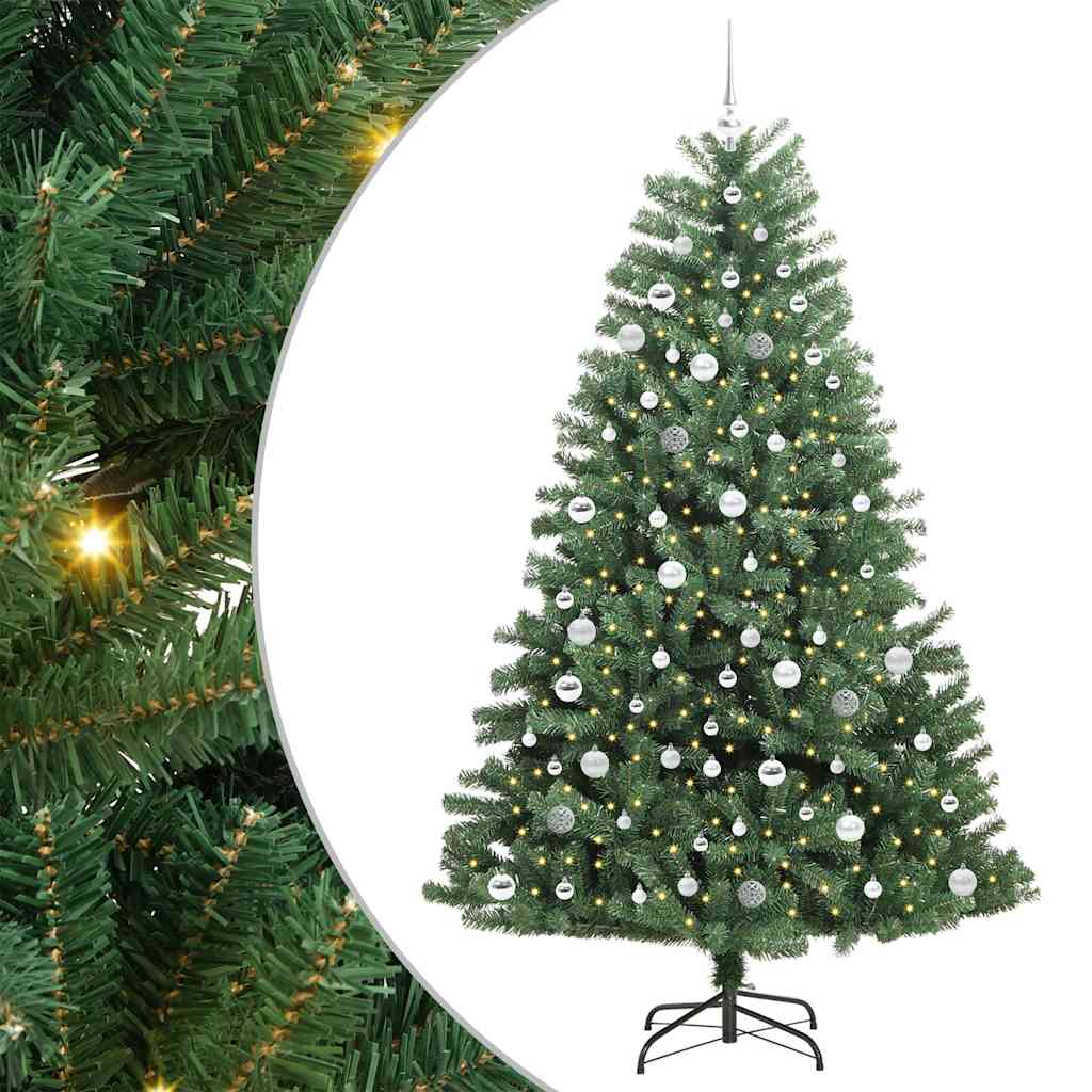Künstlicher klappbarer Weihnachtsbaum Grün 210 cm