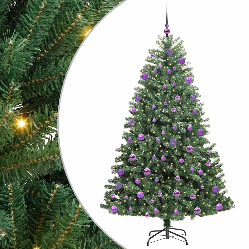 Künstlicher klappbarer Weihnachtsbaum Grün 210 cm