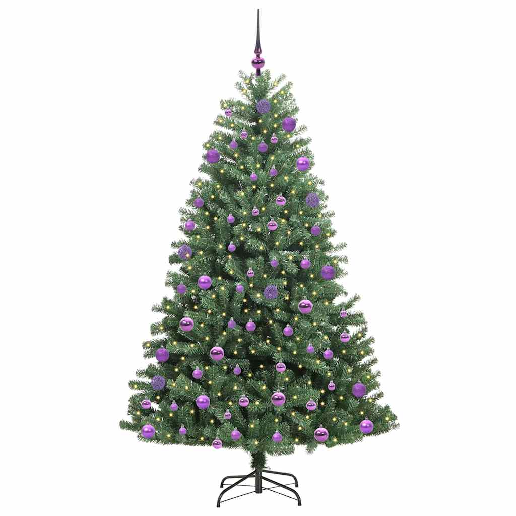 Künstlicher klappbarer Weihnachtsbaum Grün 210 cm