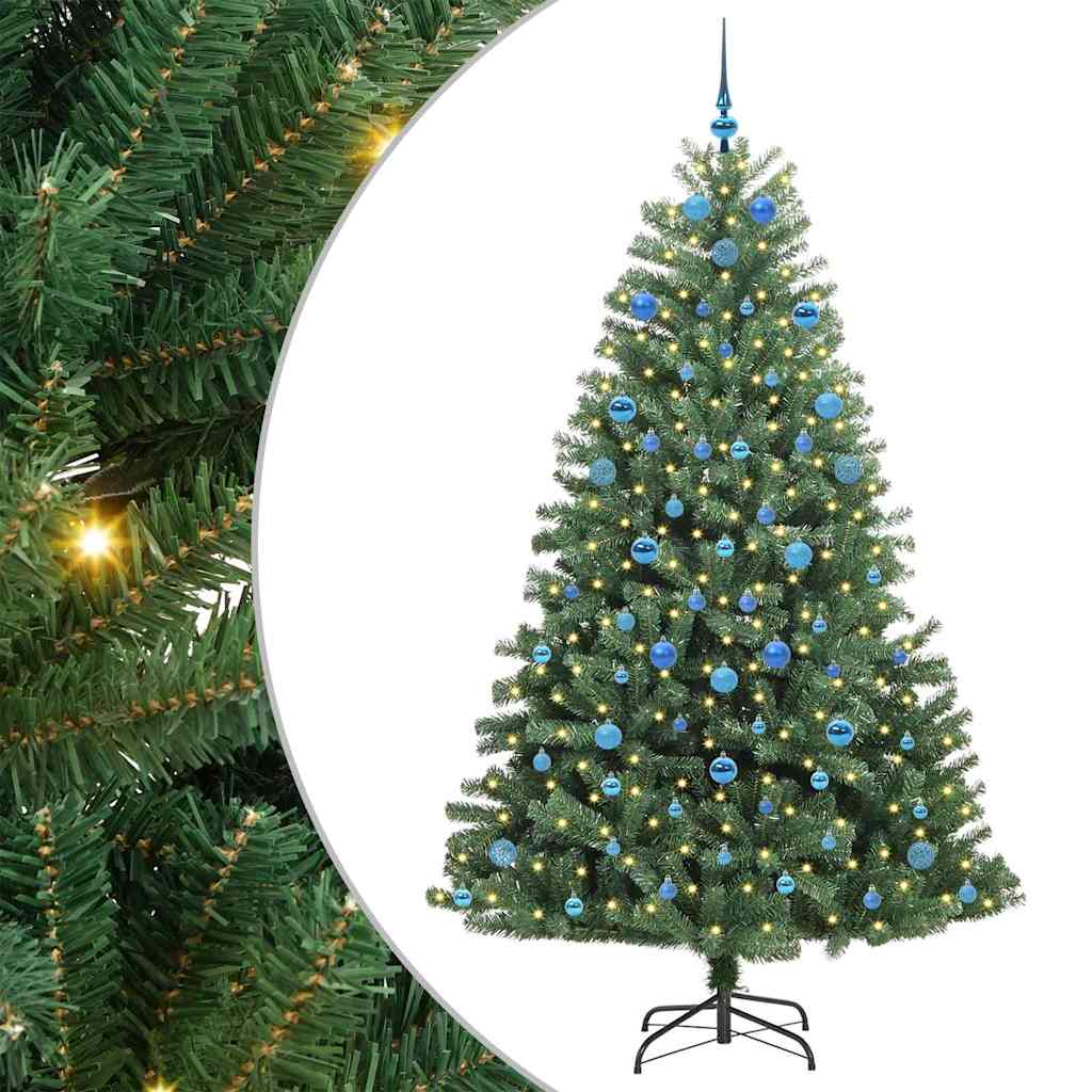 Künstlicher klappbarer Weihnachtsbaum Grün 210 cm