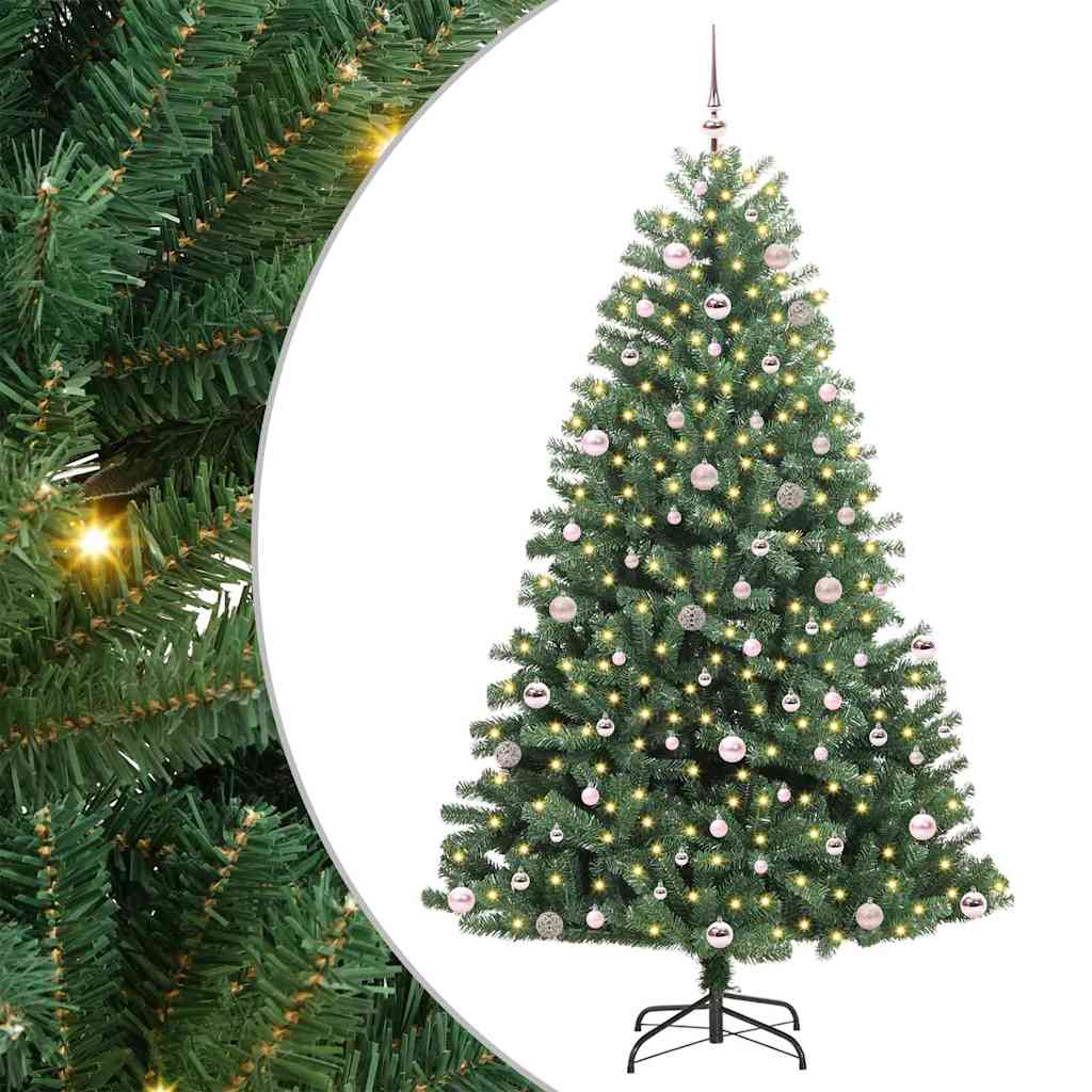 Künstlicher klappbarer Weihnachtsbaum Grün 240 cm
