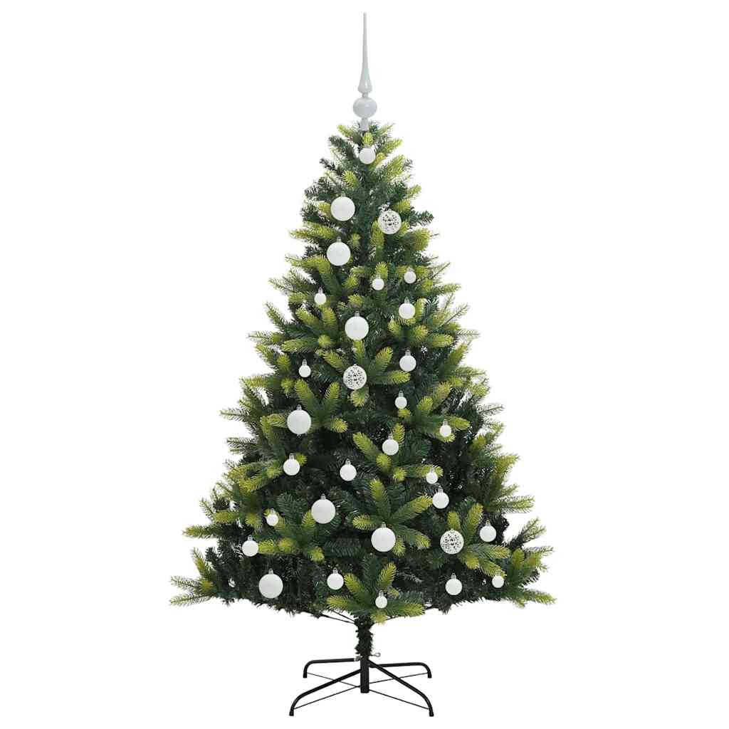 Künstlicher geflammter Weihnachtsbaum 150 LEDs Grün 120 cm