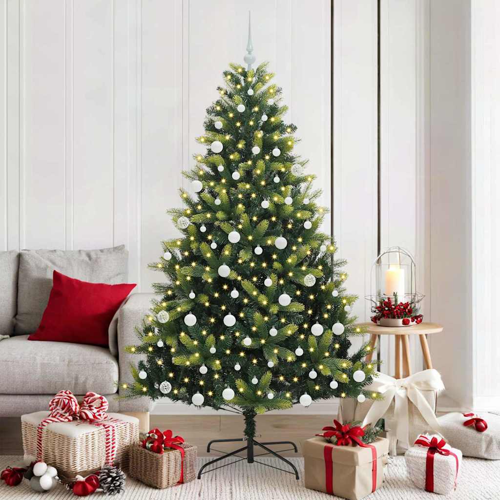 Künstlicher geschmeidiger Weihnachtsbaum mit 300 LEDs 180 cm