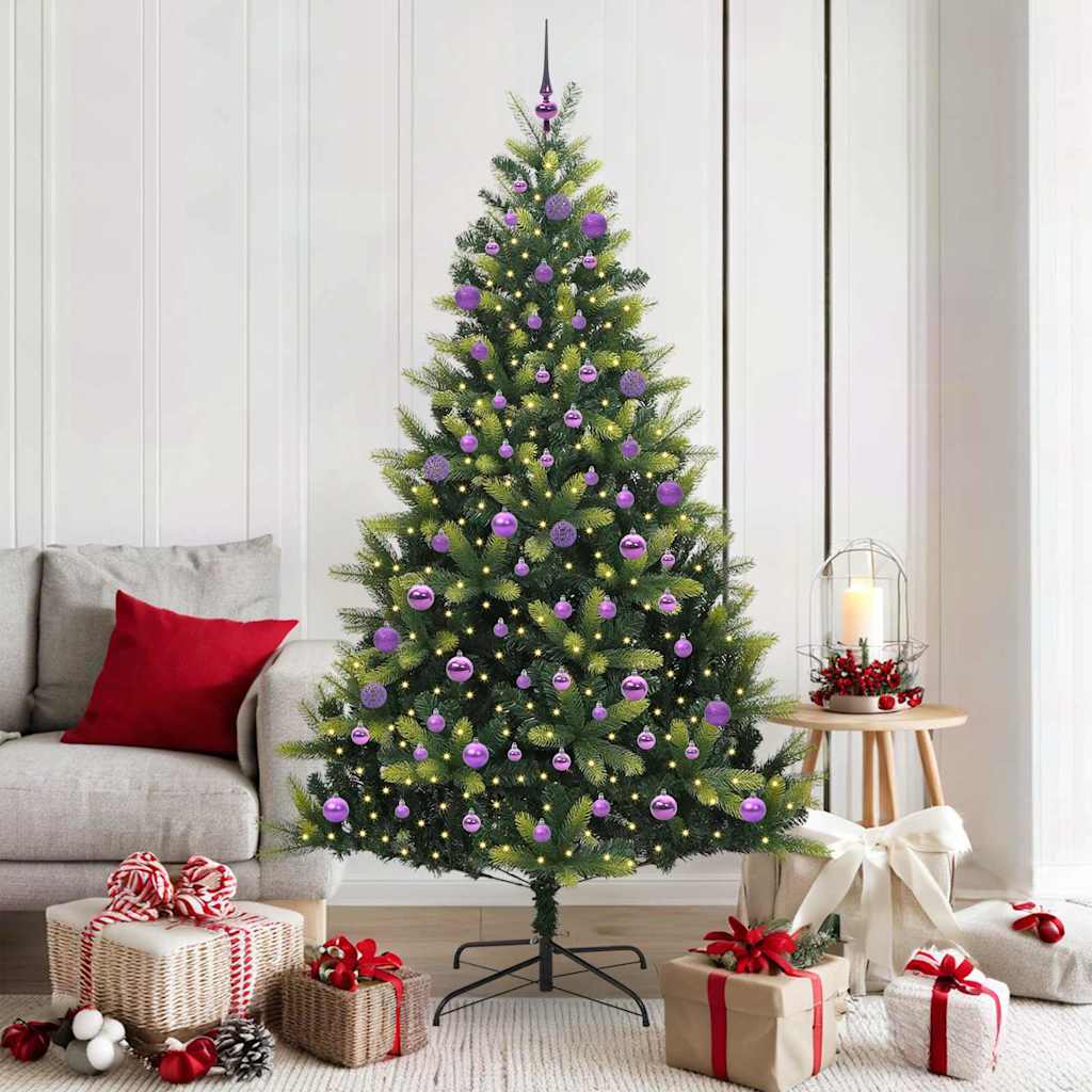 Künstlicher klappbarer Weihnachtsbaum 300 LEDs Grün 180 cm