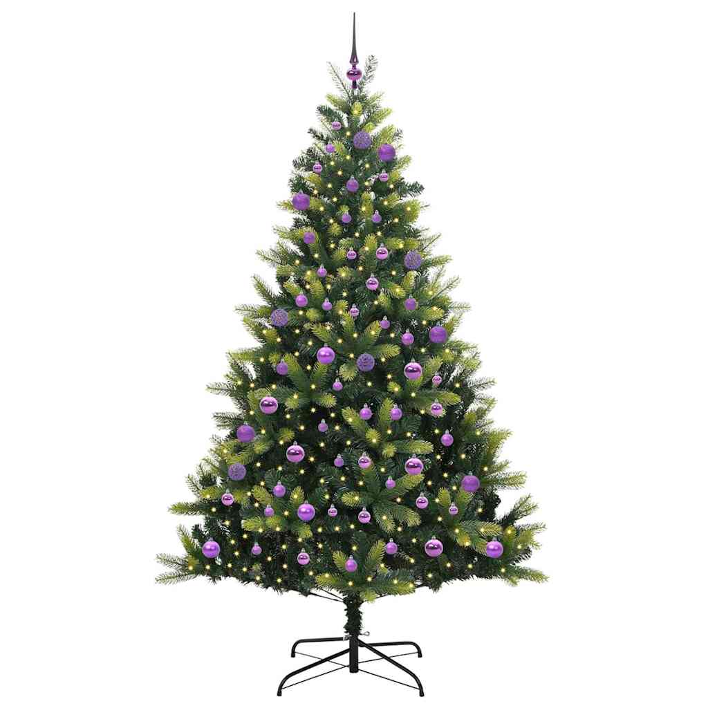 Künstlicher klappbarer Weihnachtsbaum 300 LEDs Grün 180 cm