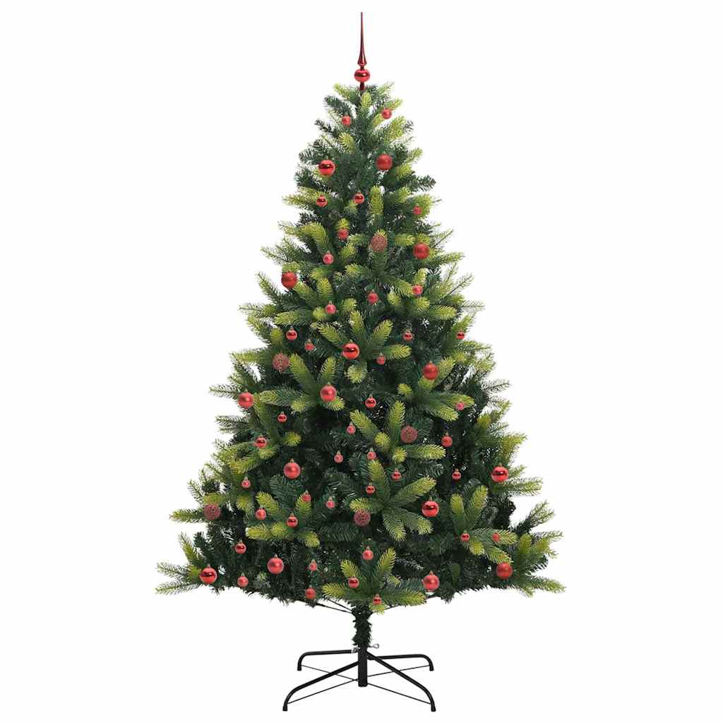 Künstlicher faltbarer Weihnachtsbaum 300 LEDs Grün 210 cm