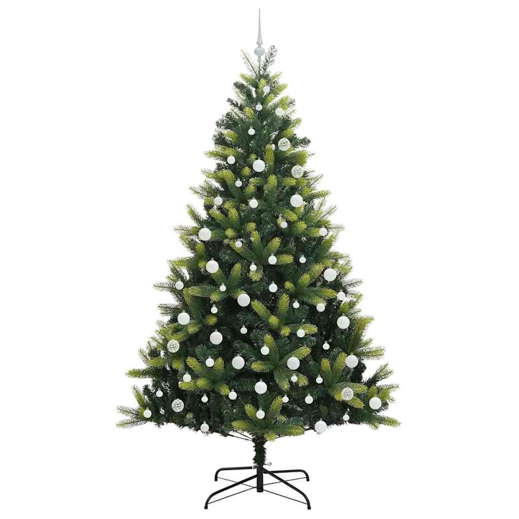 Künstlicher Falt-Weihnachtsbaum mit 300 LEDs Grün 210 cm